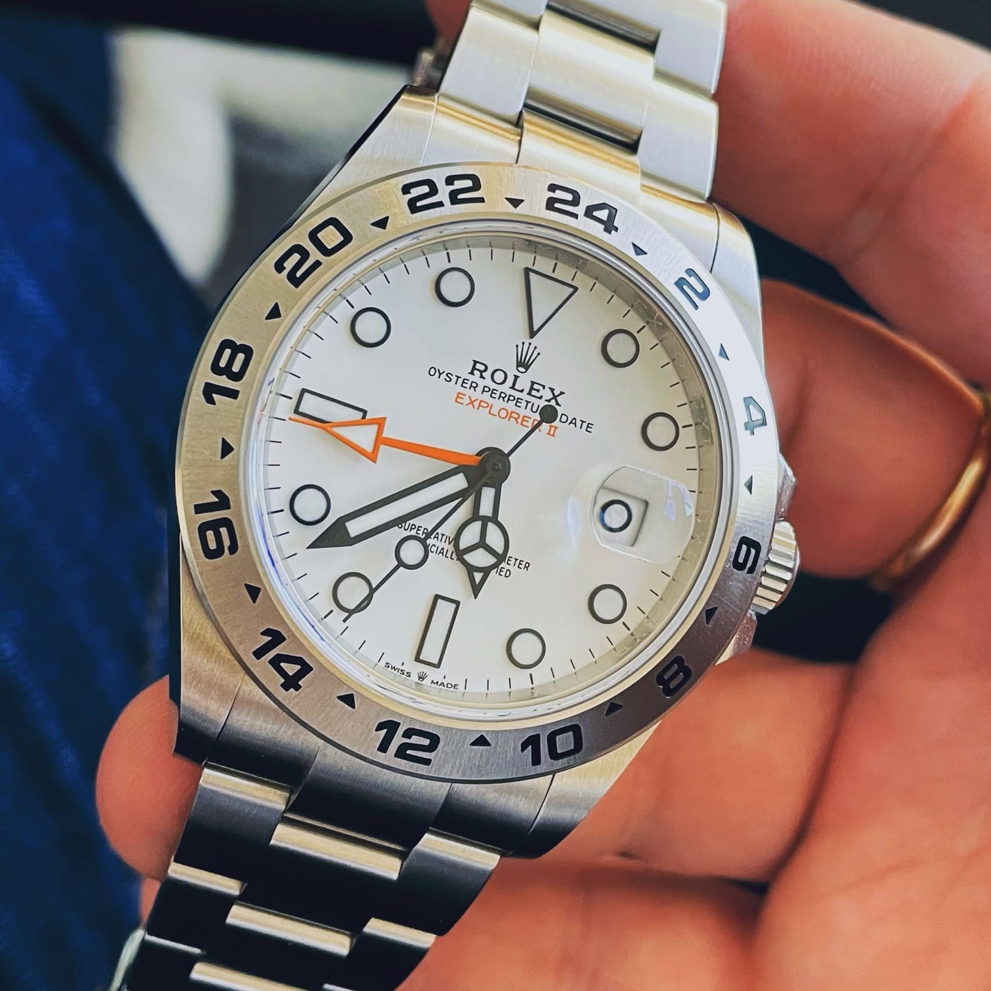 GMT Polar Watch - White Dial Automatic w/ Oyster Bracelet