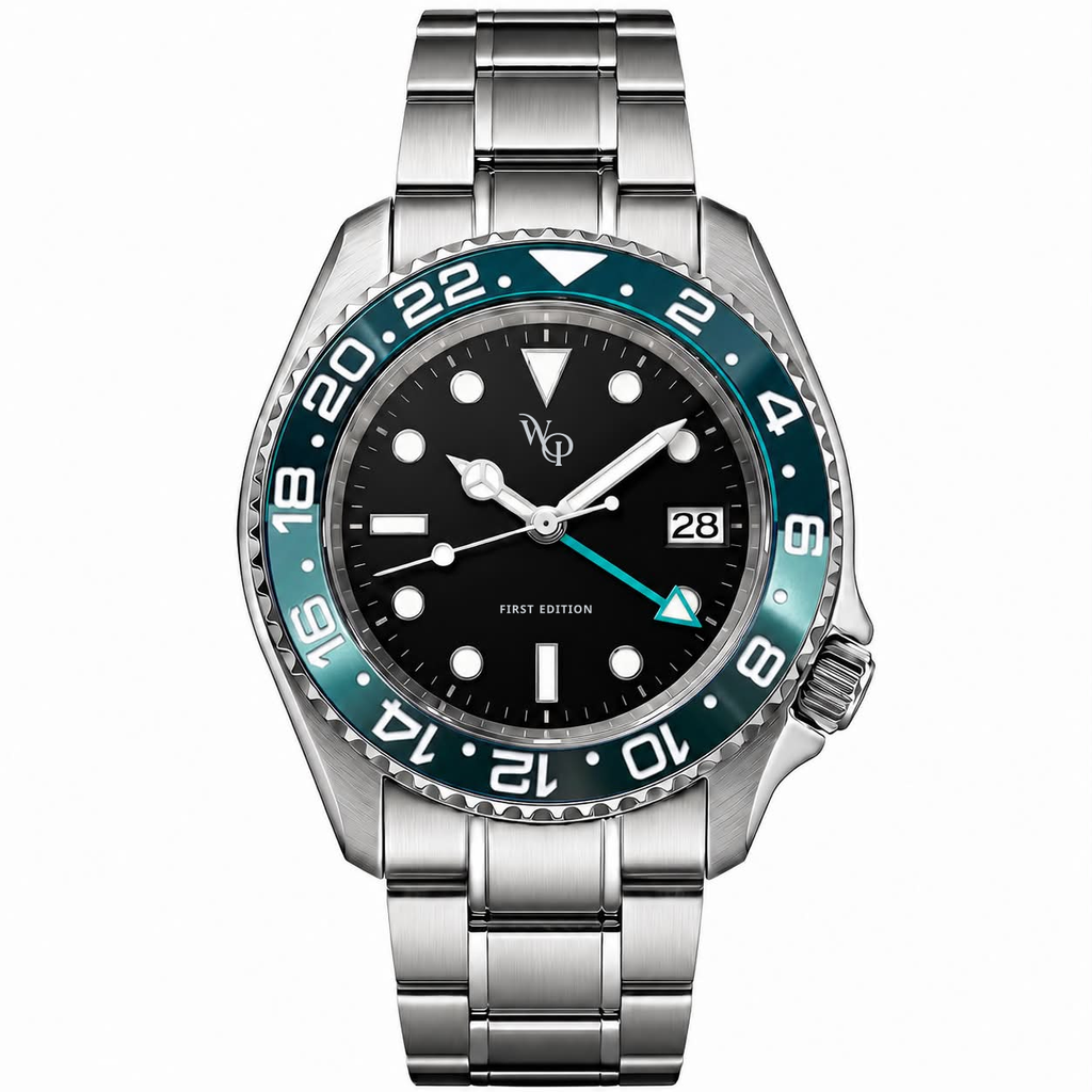 Meridian 04 — Steel / Teal watch.