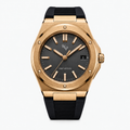 Facet 01 — Gold / Charcoal / Strap watch.
