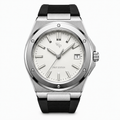 Facet 01 — Steel / White / Strap watch.