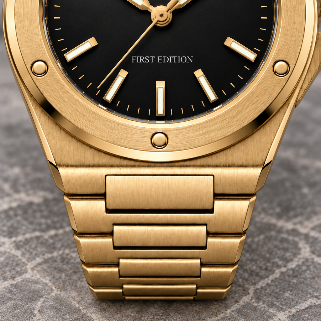 Facet 01 — Gold / Black / Bracelet. Gallery view 3.