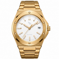 Facet 01 — Gold / Ivory watch.