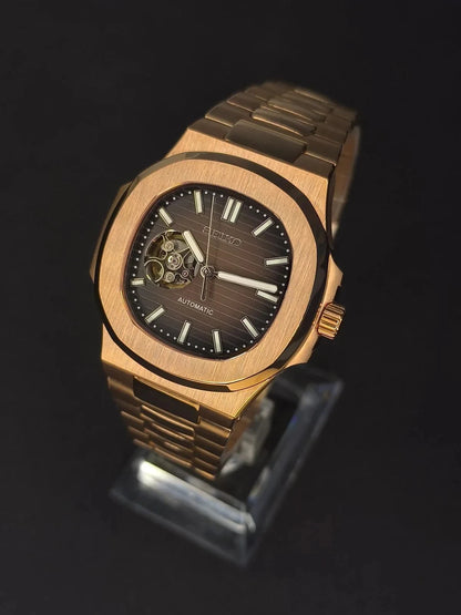 Custom Build Automatic Watch | Open Heart Dial | Two-Tone Rose Gold | 40mm Sapph