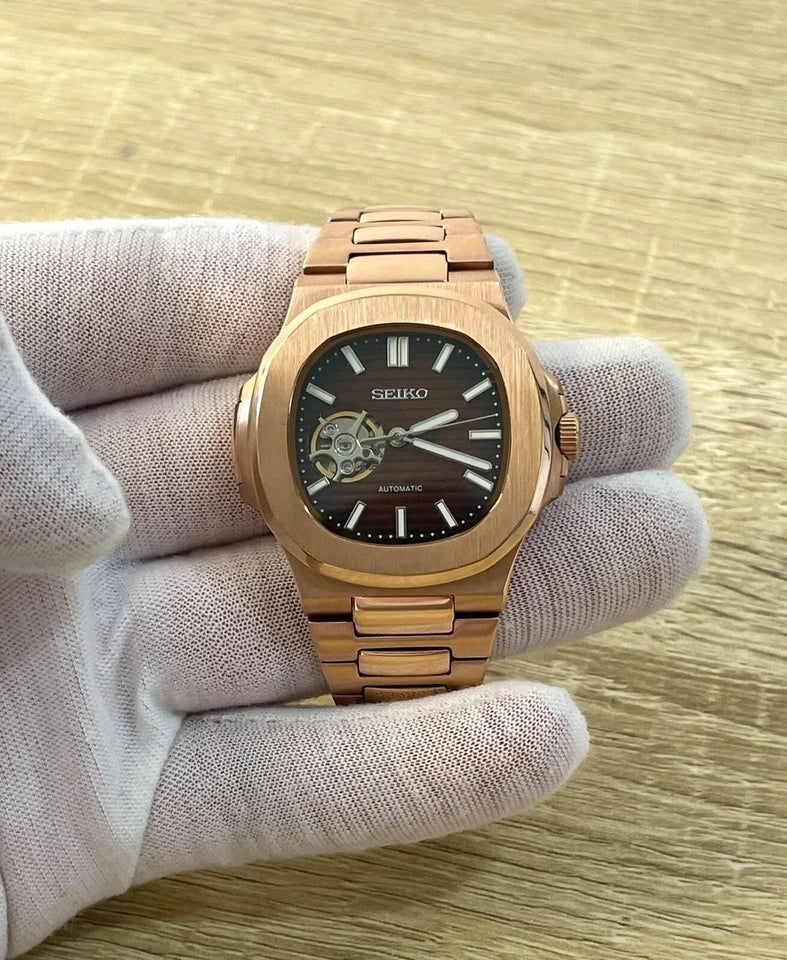 Custom Build Automatic Watch | Open Heart Dial | Two-Tone Rose Gold | 40mm Sapph