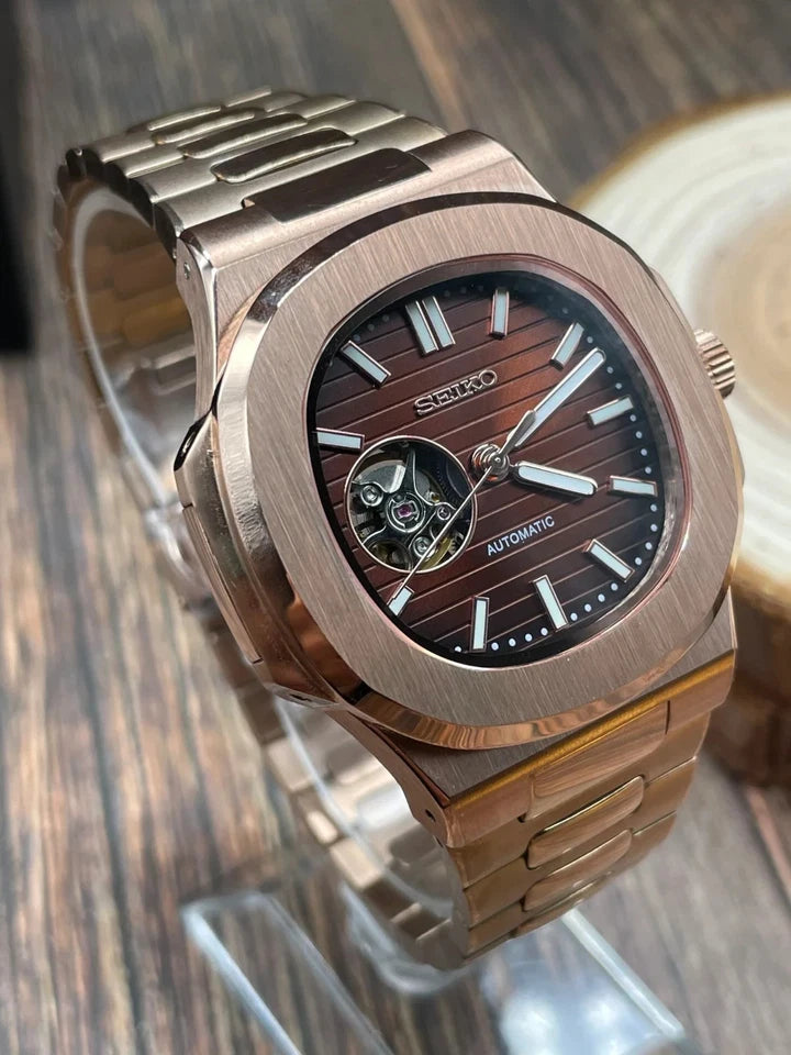 Custom Build Automatic Watch | Open Heart Dial | Two-Tone Rose Gold | 40mm Sapph