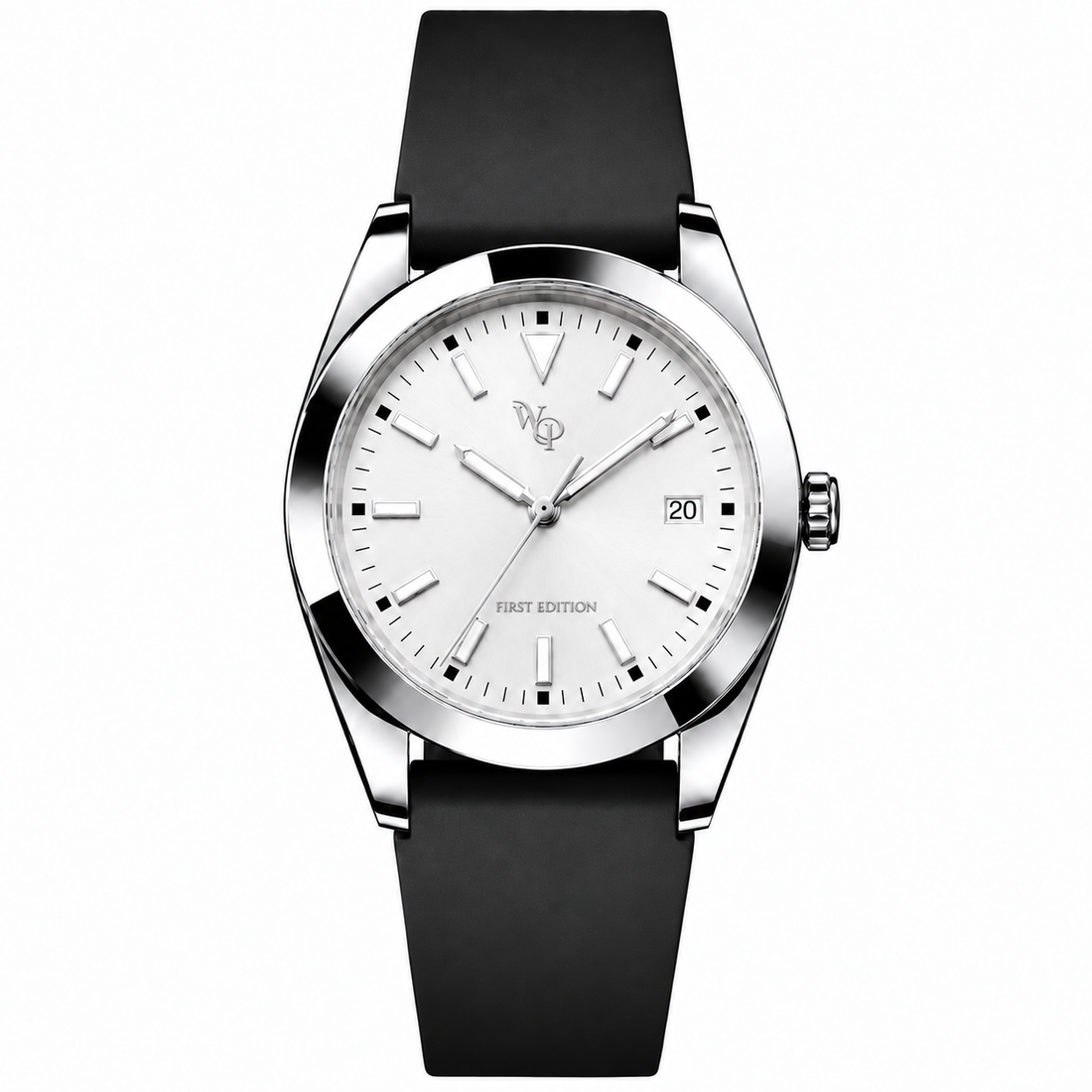 Steel / White / Black Strap