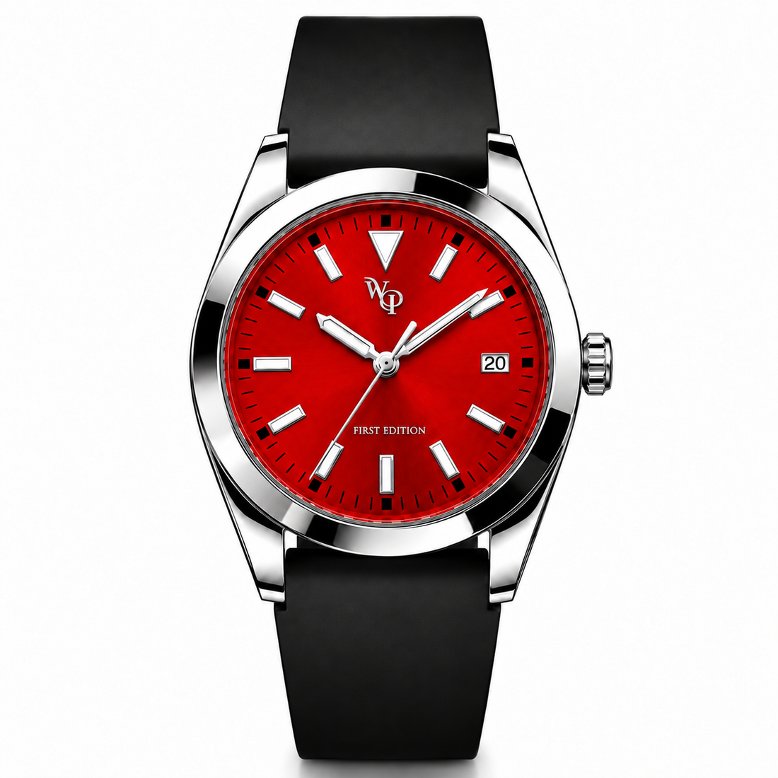 Steel / Red / Black Strap