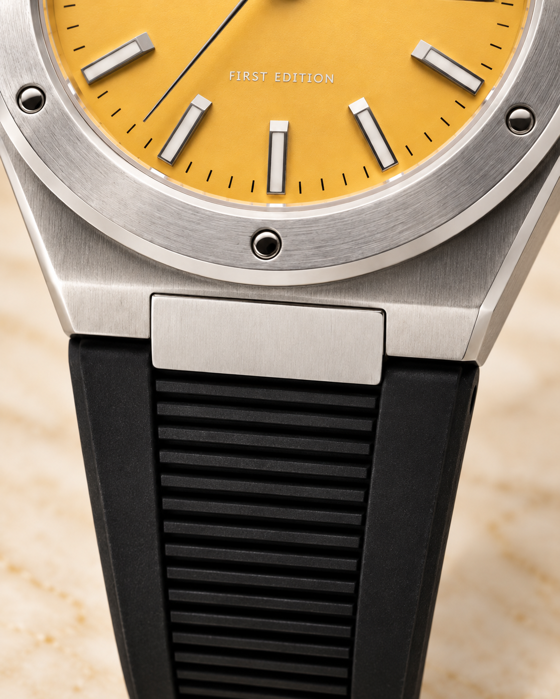 Facet 01 — Steel / Yellow / Strap. Gallery view 2.