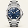 Facet 01 — Steel / Navy / Bracelet watch.